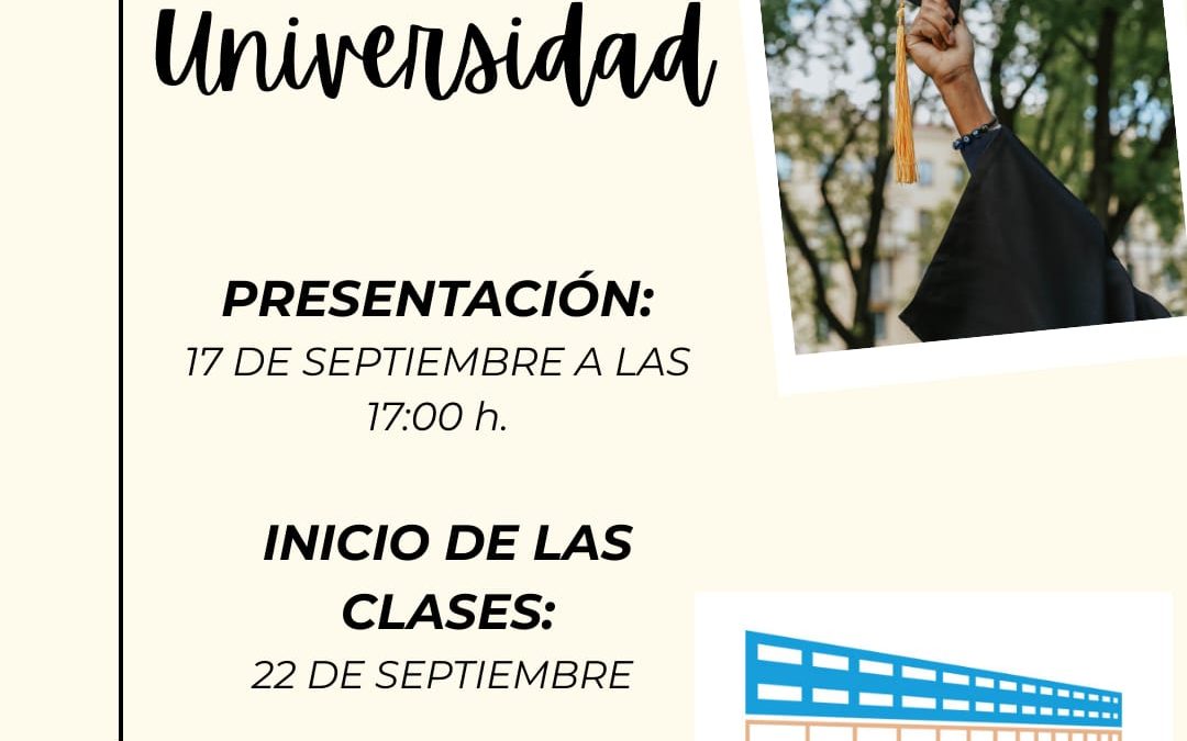 INICIO DEL CURSO DE PREPARACIÓN PARA LA PRUEBA DE ACCESO A LA UNIVERSIDAD PARA MAYORES DE 25 Y 45 AÑOS