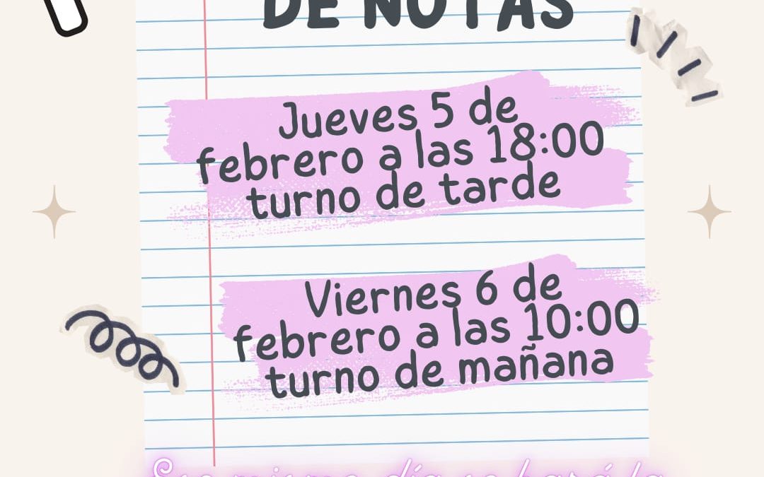 ENTREGA DE NOTAS DEL PRIMER CUATRIMESTRE EN ESPA