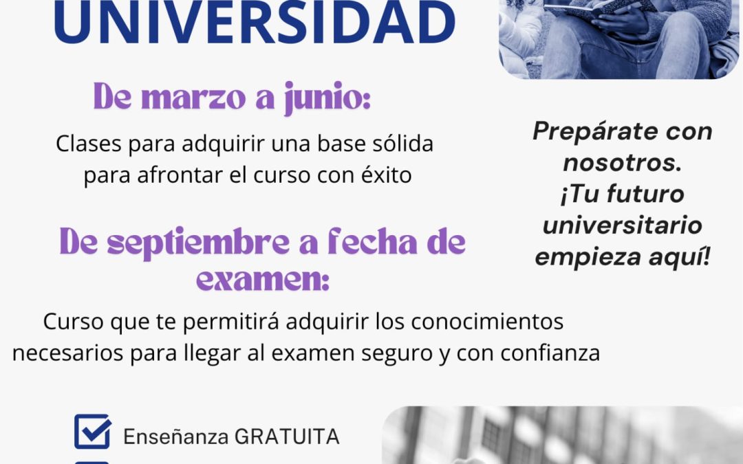 PREPARACIÓN A LA PRUEBA DE ACCESO A LA UNIVERSIDAD